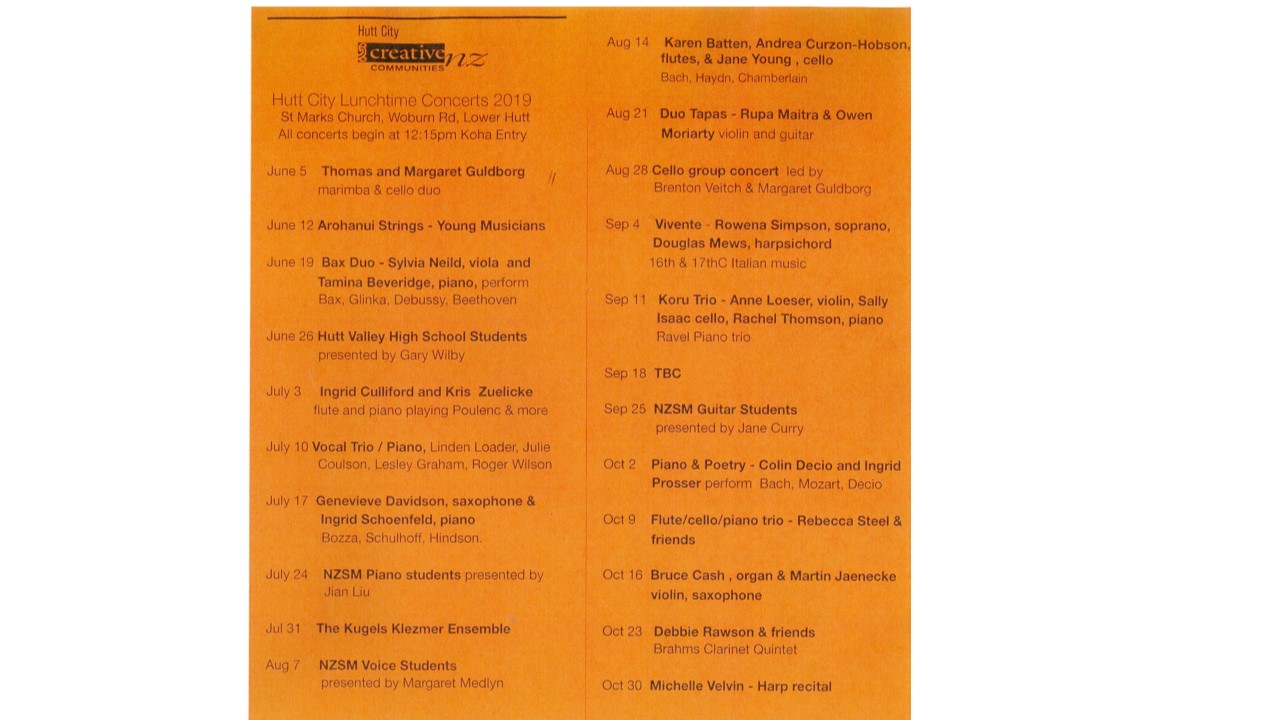 Lunchtime Concerts 2019 colour
